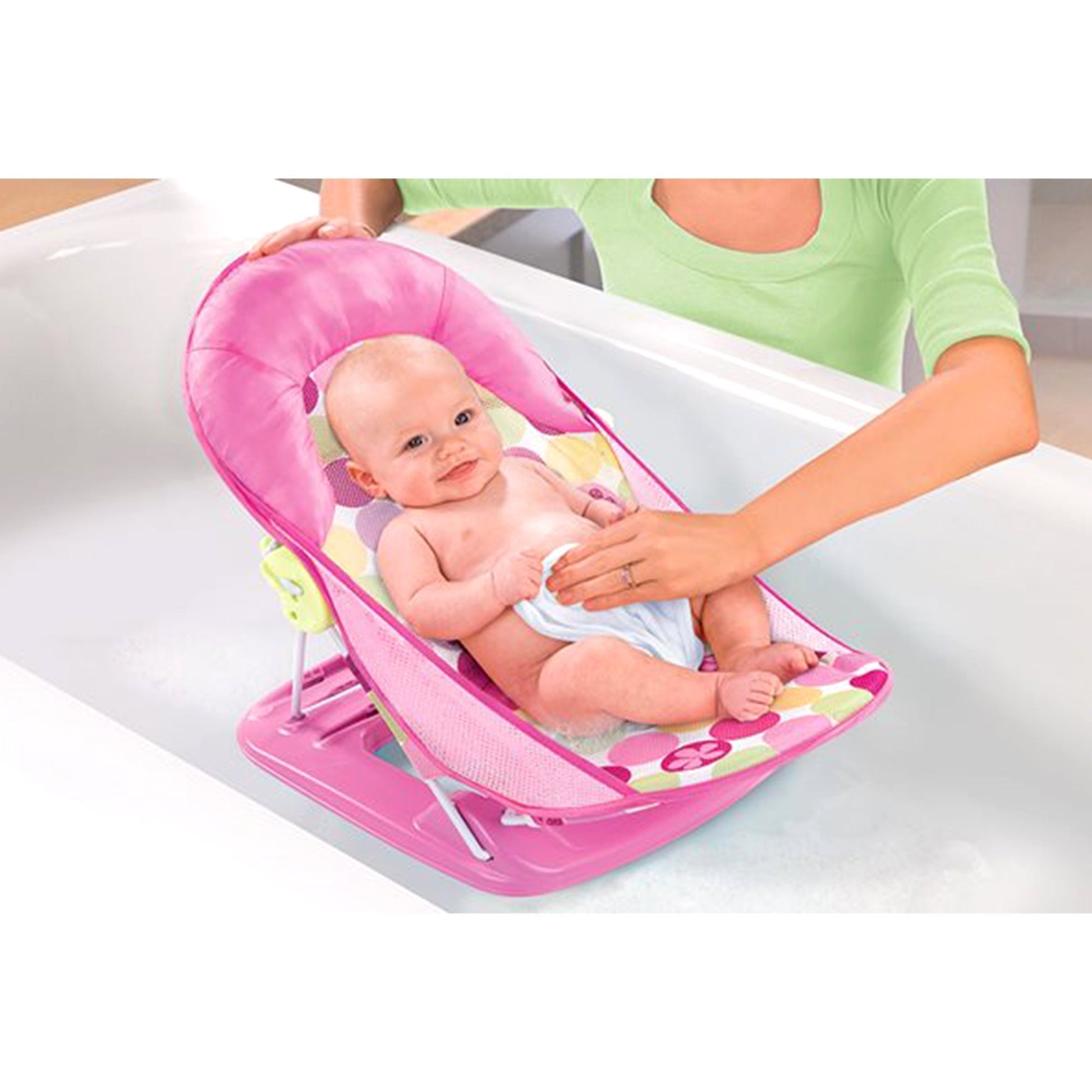 Summer Infant Mothers Touch Deluxe Baby Bather Circle Daisy || Birth+ To 9Months || Distress Box - Distressed