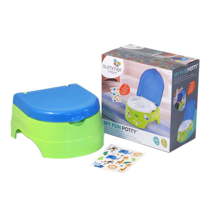 Summer Infant My Fun Potty - 8L Potty Training Blue & Green 6M To 18M - Distressed