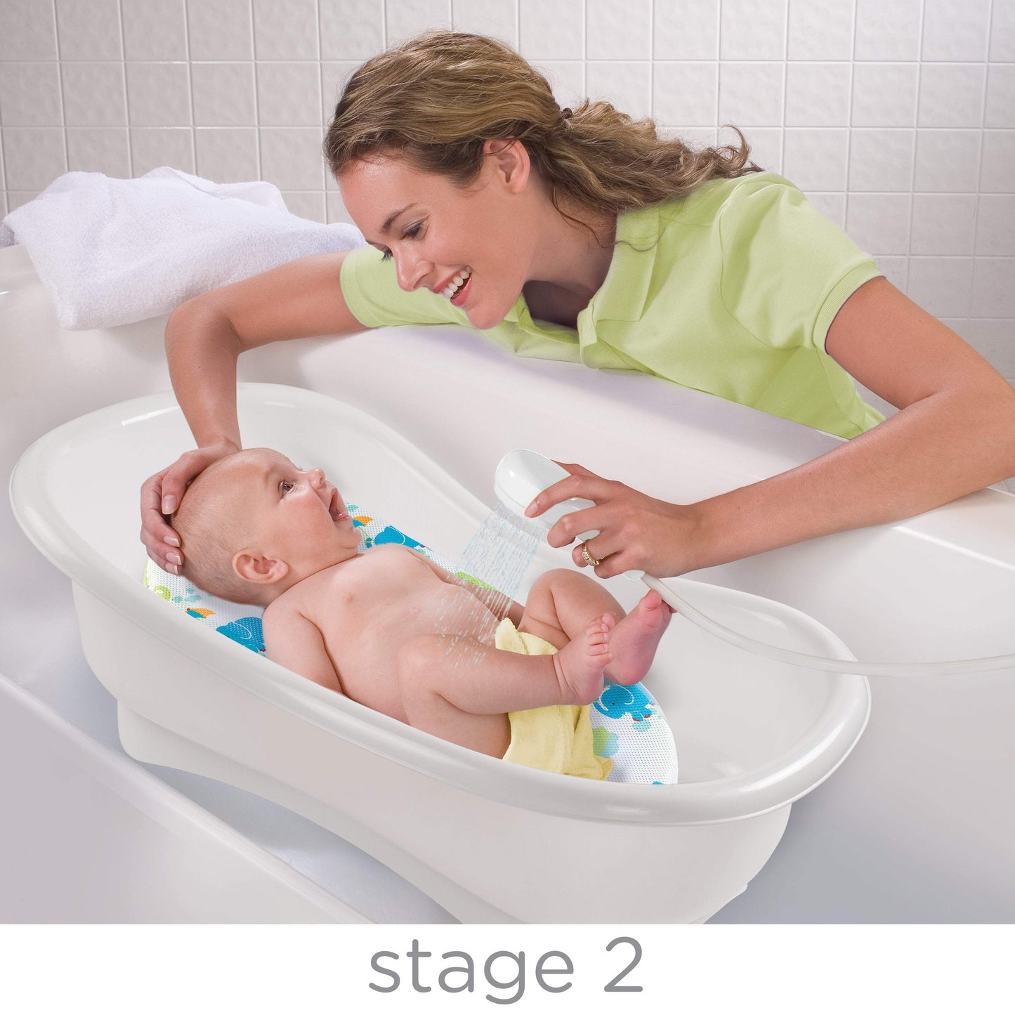 Summer Infant Newborn-To-Toddler Bath Center & Shower Blue || Birth+ to 12months