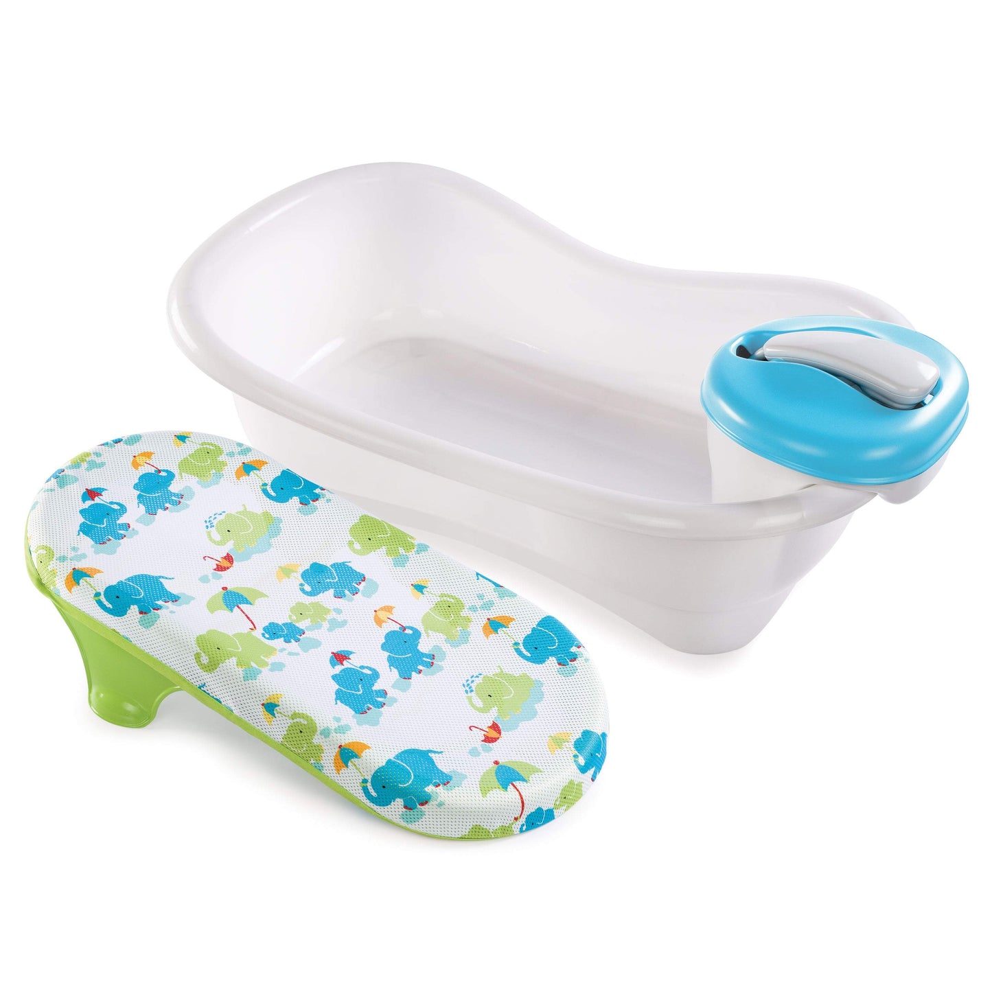 Summer Infant Newborn-To-Toddler Bath Center & Shower Blue || Birth+ to 12months