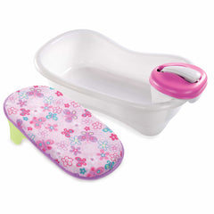 Summer Infant Newborn-To-Toddler Bath Center & Shower Bath Tub Pink Birth+ To 12M - Distressed