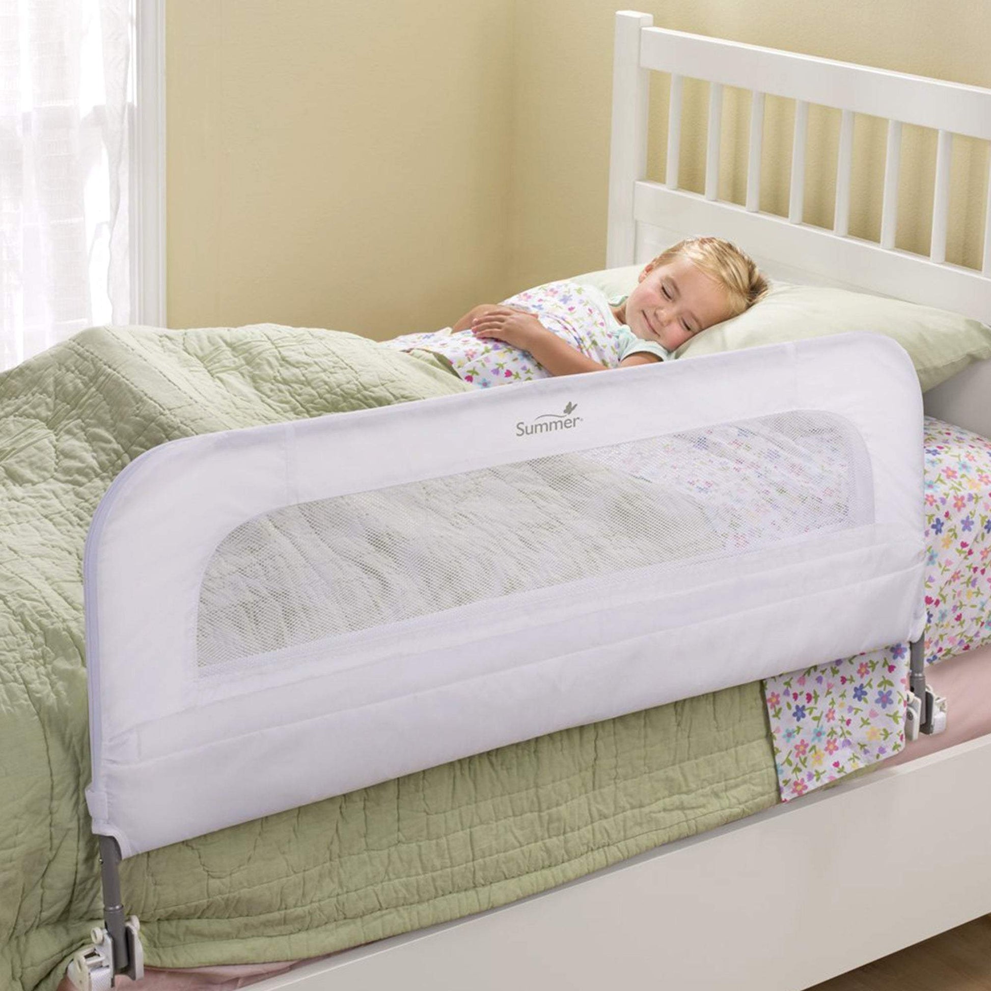 Summer Infant Single Fold Bedrail White || Birth+ to 24months || Distress Box