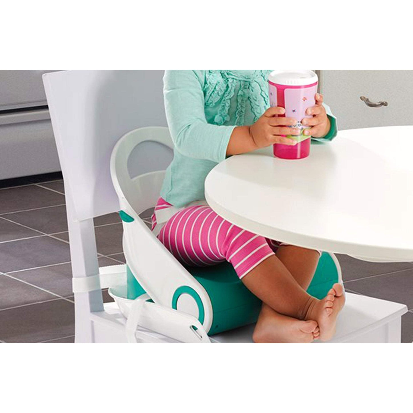 Summer Infant Sit 'N Style Fold Up Booster (1L) Teal & White