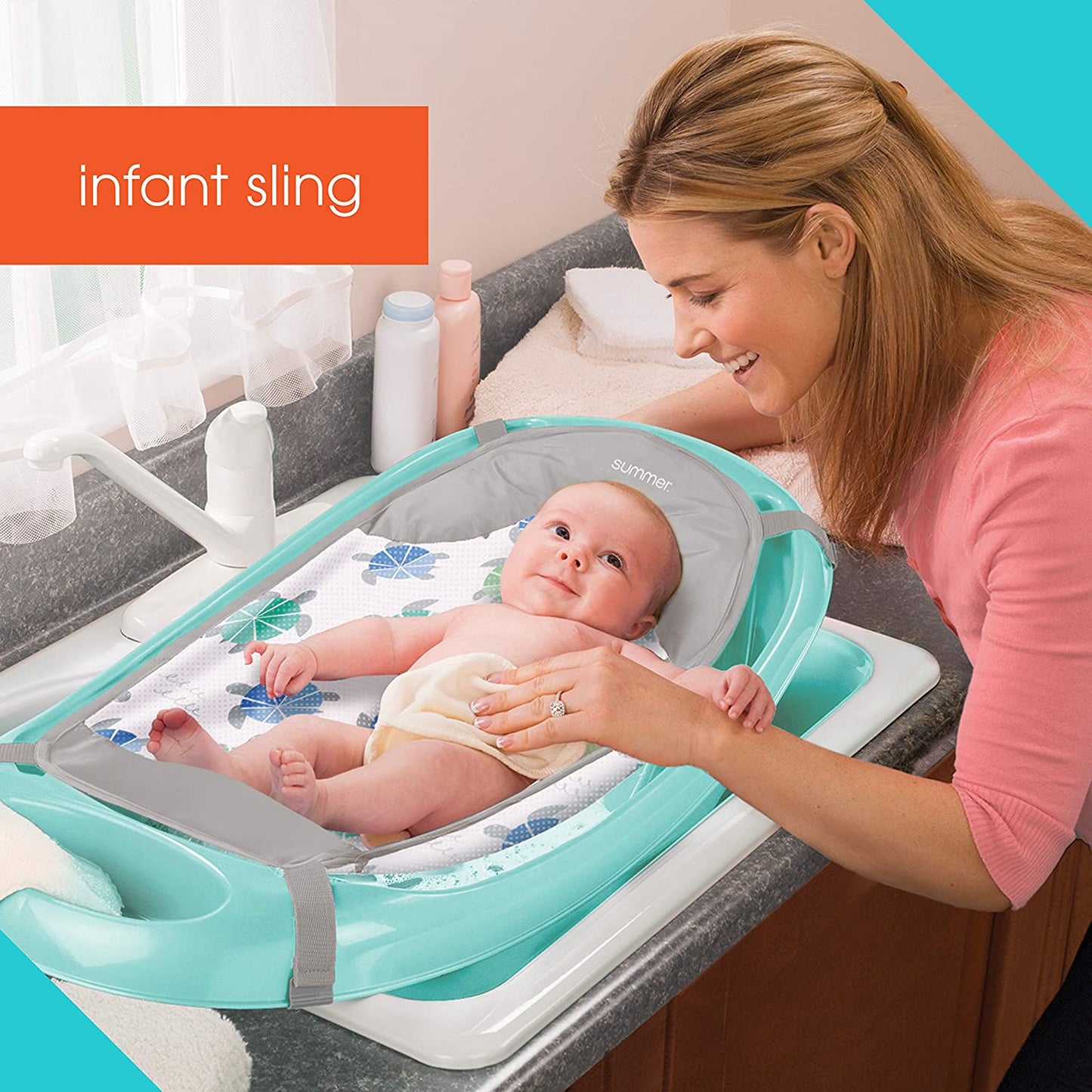 Summer Infant Splish 'N' Splash Bath Tub Neutral || Birth+ to 24months