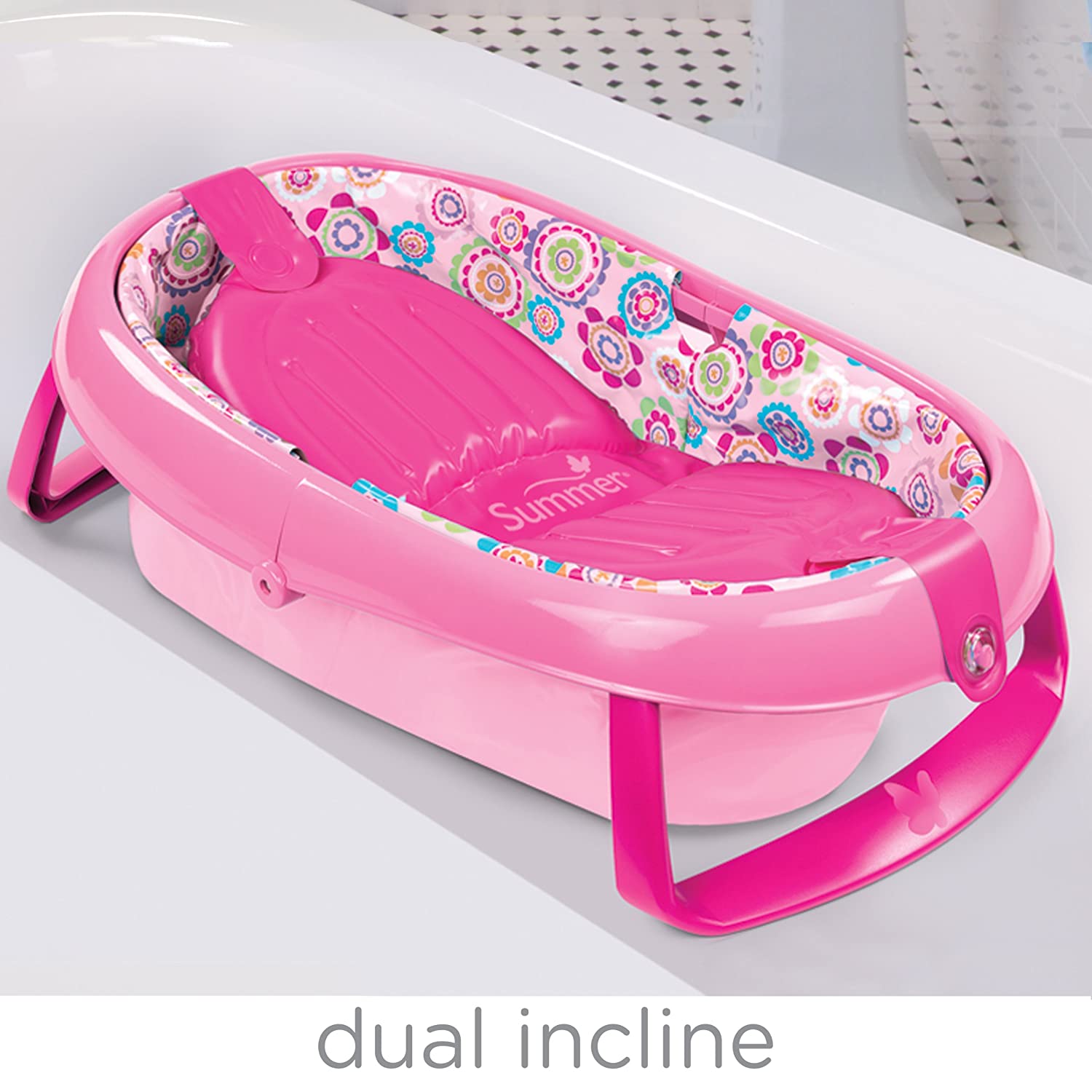Summer Infants Easystore Comfort Tub (Pink) || Birth+ To 12Months || Distress Box - Distressed