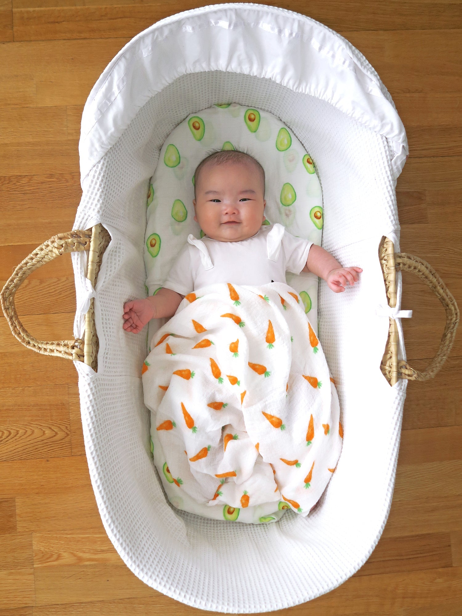 Malabar Baby Organic Swaddle Set - First Foods (Avocado & Carrot)