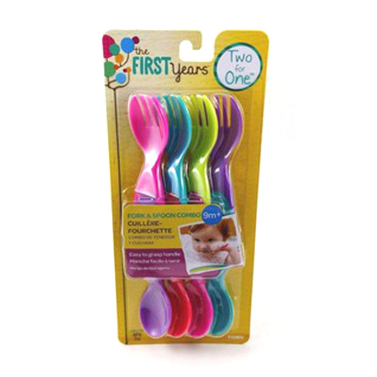 The First Years 2 For 1 Toddler Utensil Multicolour 4Pcs || 9months to 36months