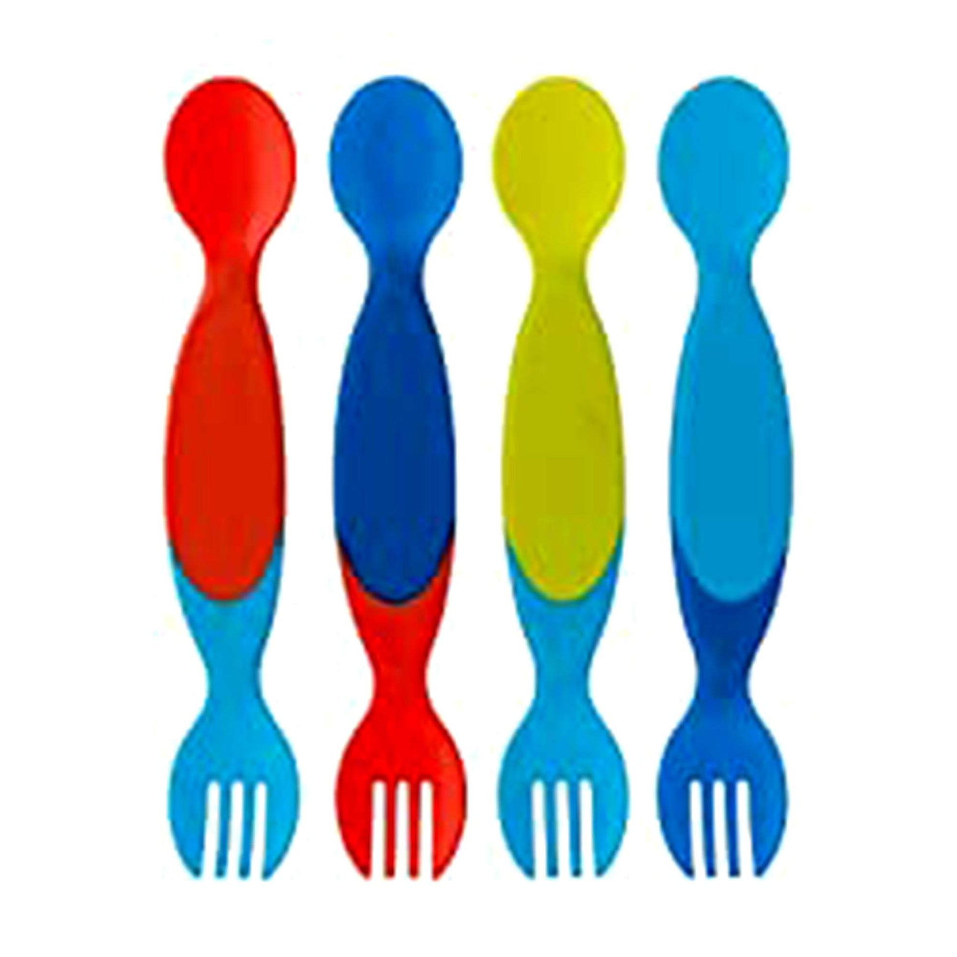 The First Years 2 For 1 Toddler Utensil Multicolour 4Pcs || 9months to 36months