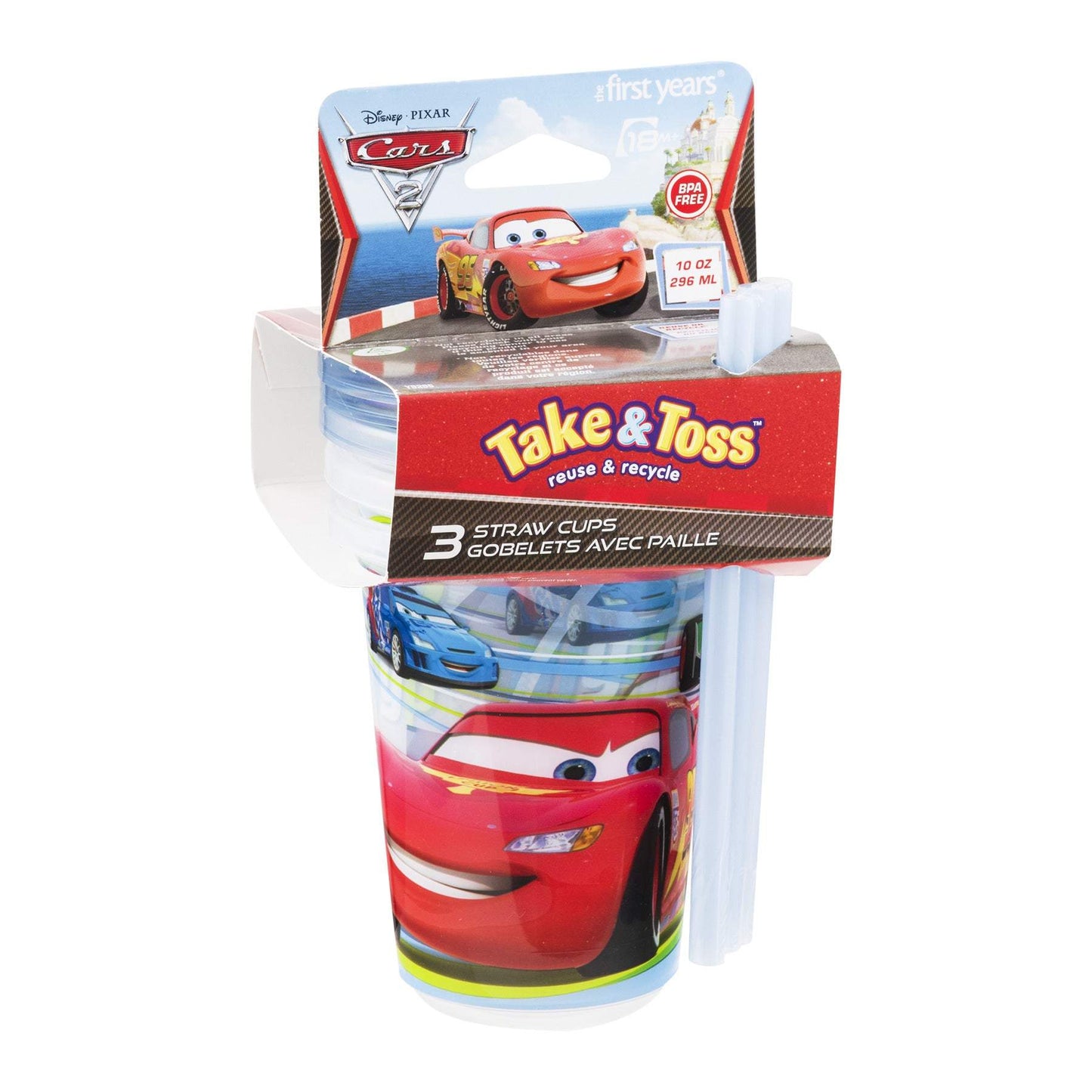 The First Years 3 Pcs Sava 10 Oz Straw Cups || 18months to 36months
