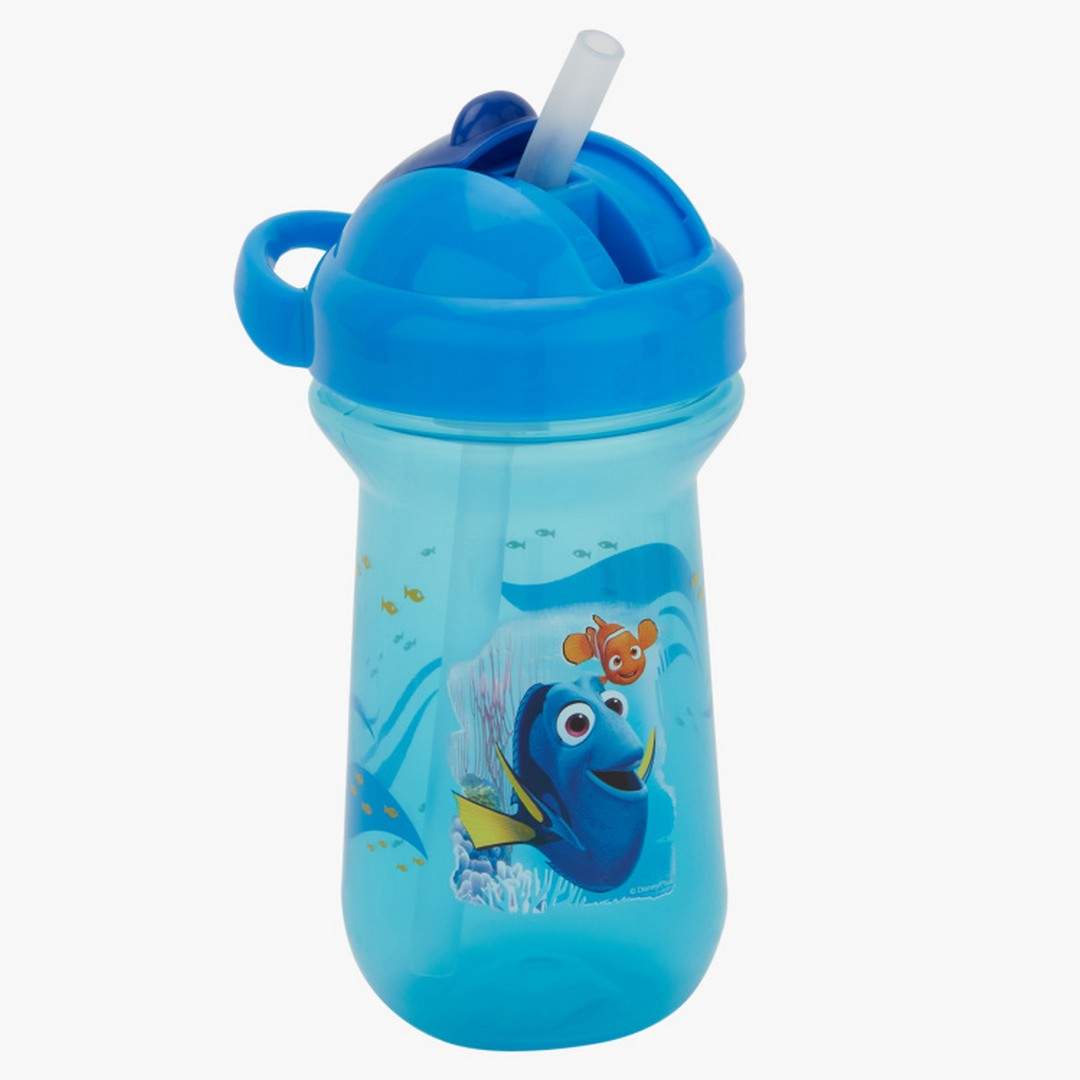 The First Years Blue Color 10 Oz Flip Top Straw Cup || 9months to 36months