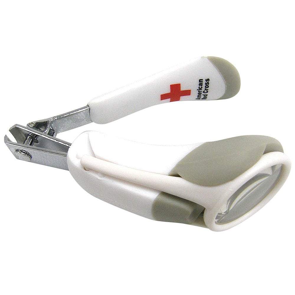 The First Years Nail Clipper W/ Magnifier White & Grey || Birth+ to 12months