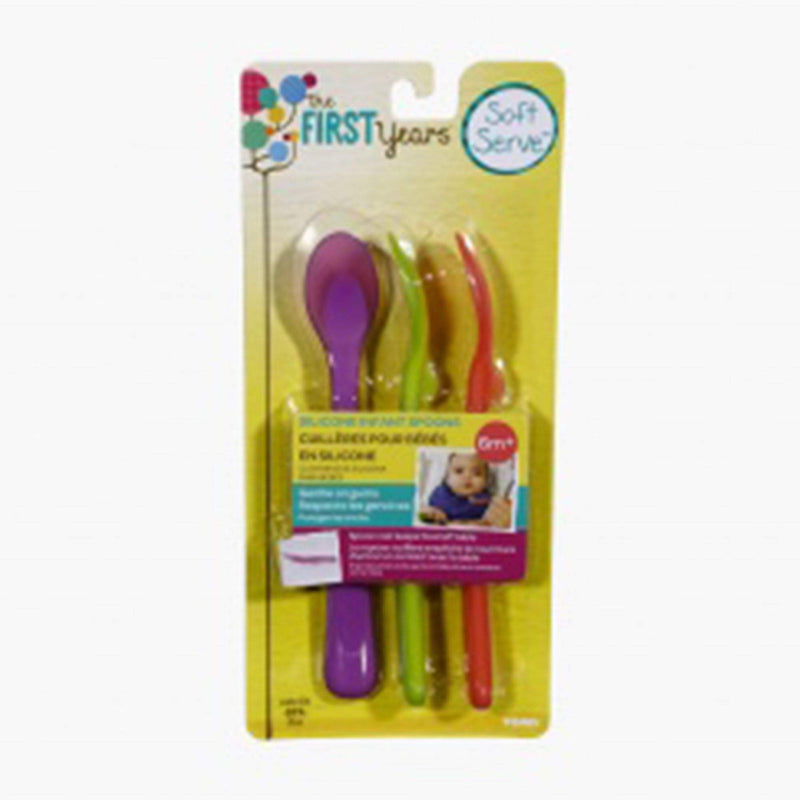 The First Years Soft Serve Silicone Infant Spoon Multicolor || 6months To 24months