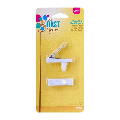 The First Years Sure Grip Nail Clippers Pk-2 White || Birth+ to 36months