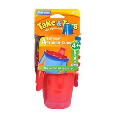 The First Years Take & Toss 7 Oz With 2 Removable Handles 5 Pk Multicolor || 4months to 24months