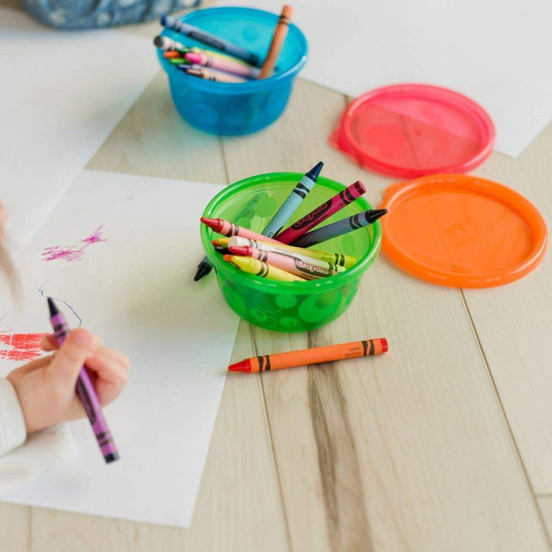 The First Years Take & Toss 8 Oz Bowls With Lids 7 Pk. Multicolor || 9months to 24months