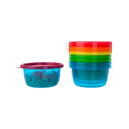 The First Years Take & Toss 8 Oz Bowls With Lids 7 Pk. Multicolor || 9months to 24months