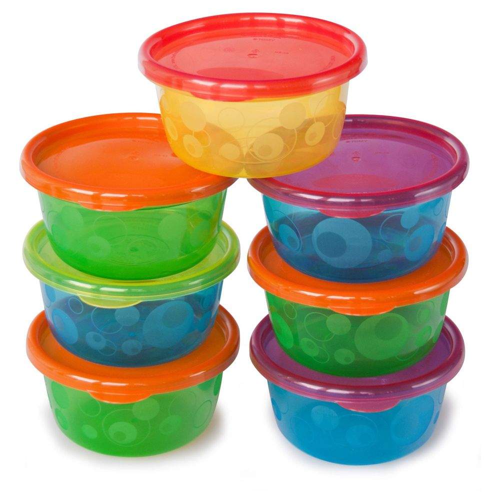 The First Years Take & Toss 8 Oz Bowls With Lids 7 Pk. Multicolor || 9months to 24months