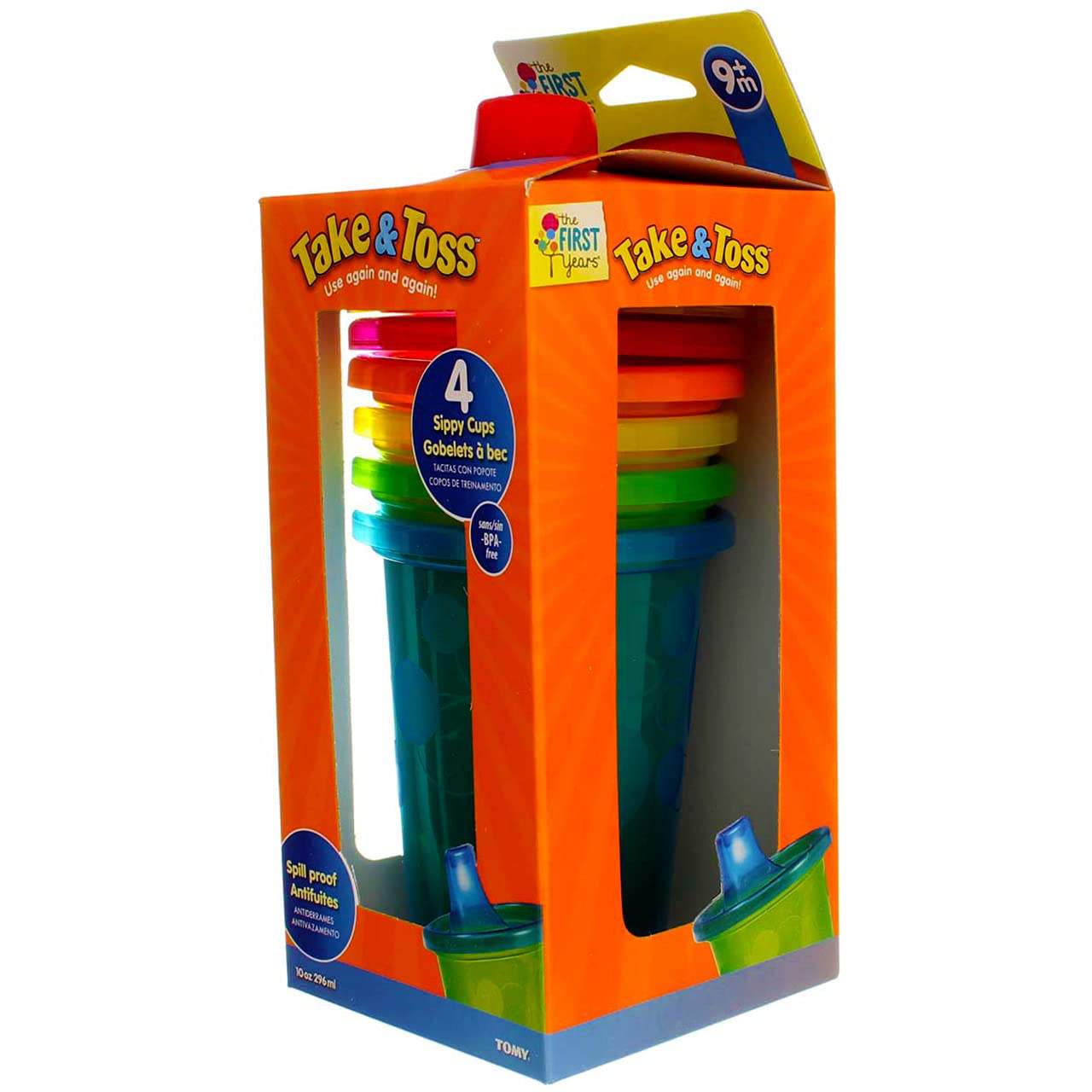 The First Years Take & Toss Spill-Proof Cups 10 Oz. 5 Pk. Multicolor || 9months to 36months