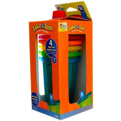 The First Years Take & Toss Spill-Proof Cups 10 Oz. 5 Pk. Multicolor || 9months to 36months