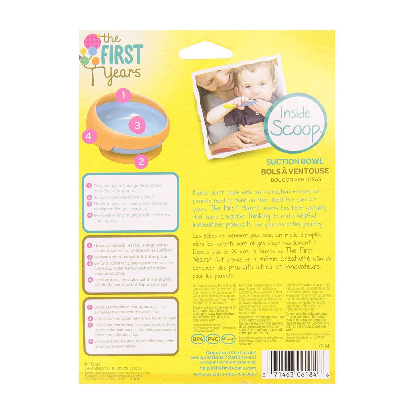 The First Years Toddler Suction Bowl 1Pk Green || 12months To 36months