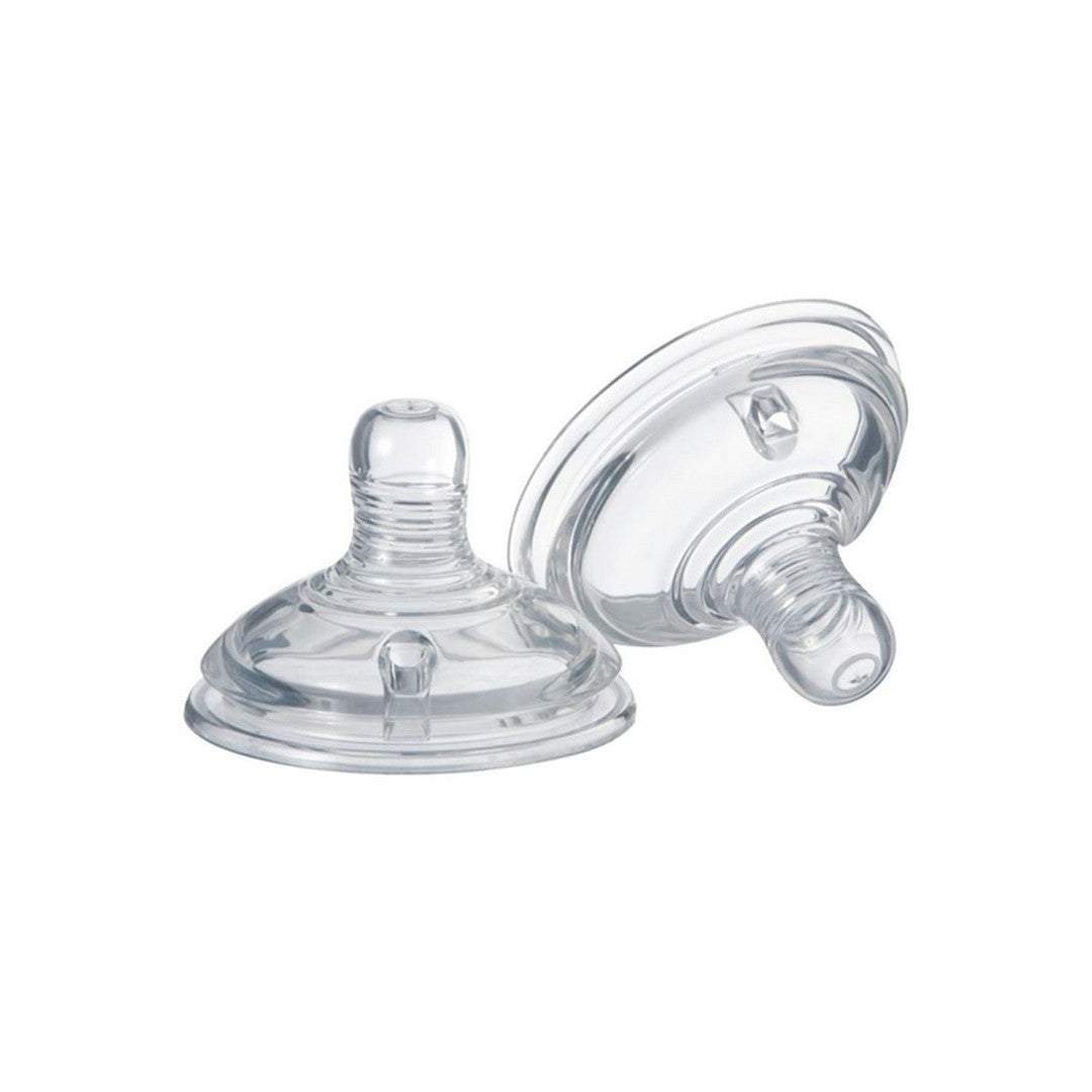 Tommee Tippee Closer Nature Easivent Fast Flow Teats (2 Pack) Transparent 6M To 24M