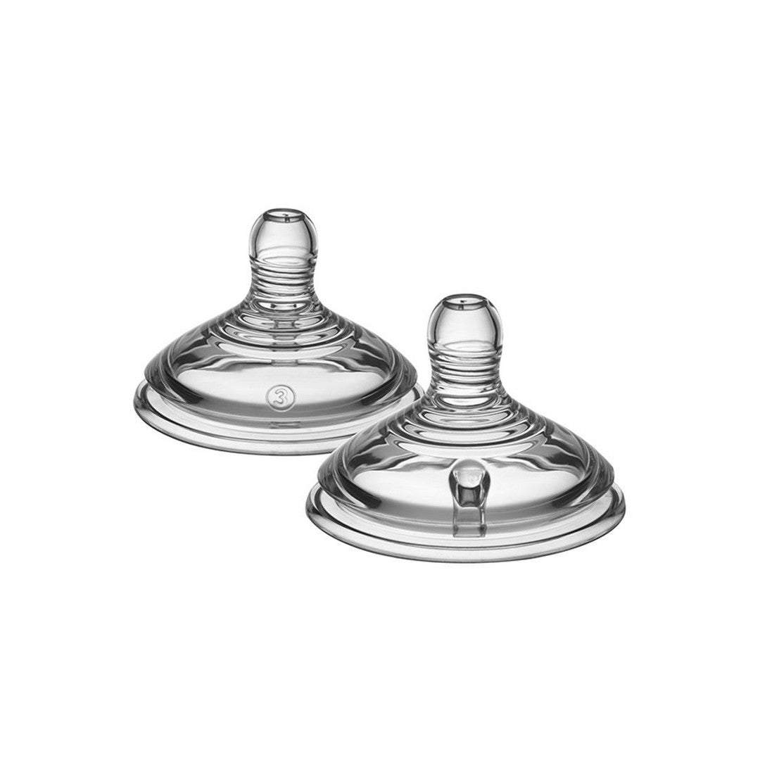 Tommee Tippee Closer Nature Easivent Fast Flow Teats (2 Pack) Transparent 6M To 24M