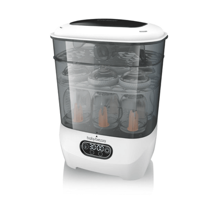 Baby Brezza Bottle Sterilizer and Dryer Advanced – 33% Faster - Largest Capacity Steam Sanitizer - Universal Sterilization Machine for All Bottles + Pump Parts - HEPA Air Filter