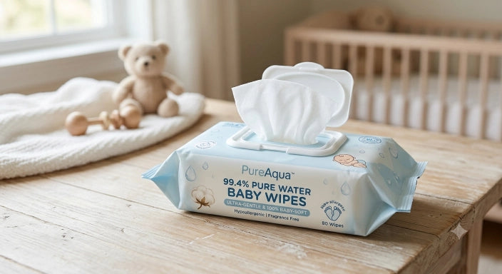 99.4% Pure Water Baby Wipes | Ultra-Gentle & 100% Baby-Soft