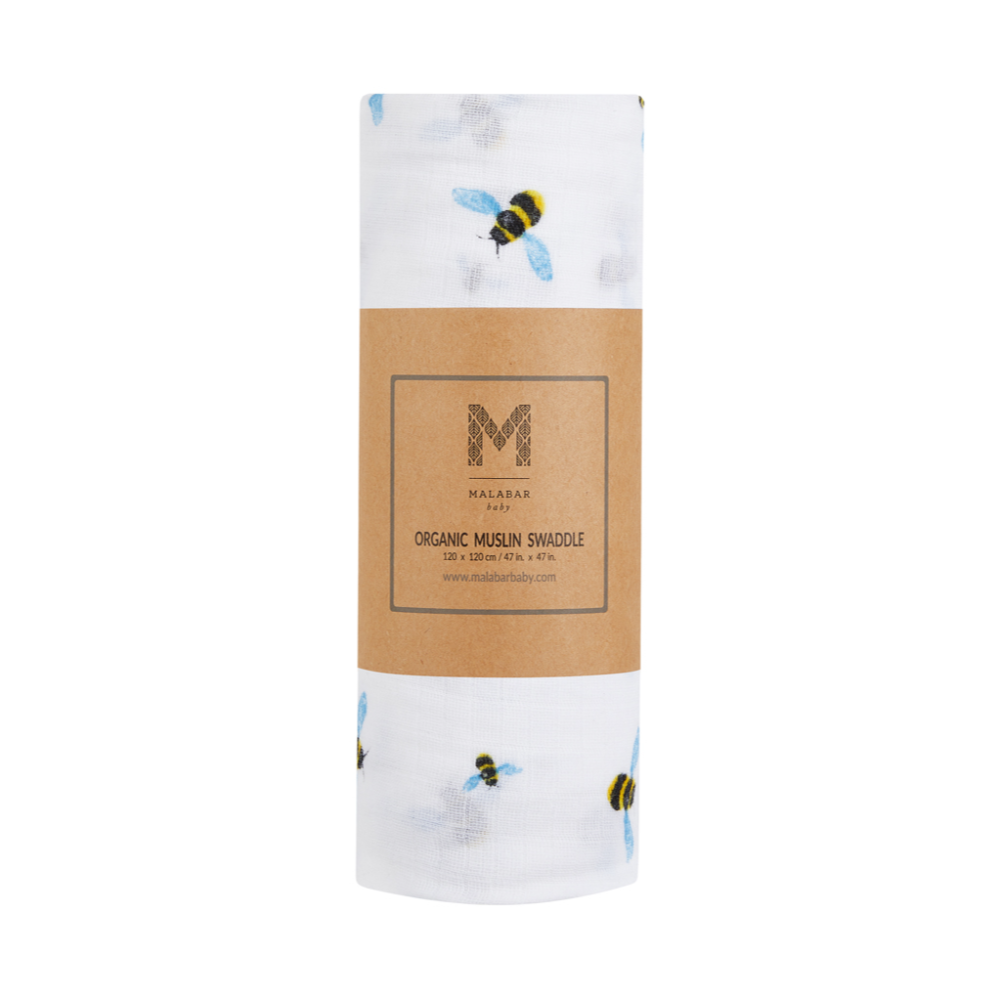 Malabar Baby Organic Swaddle - Pink Rainbow