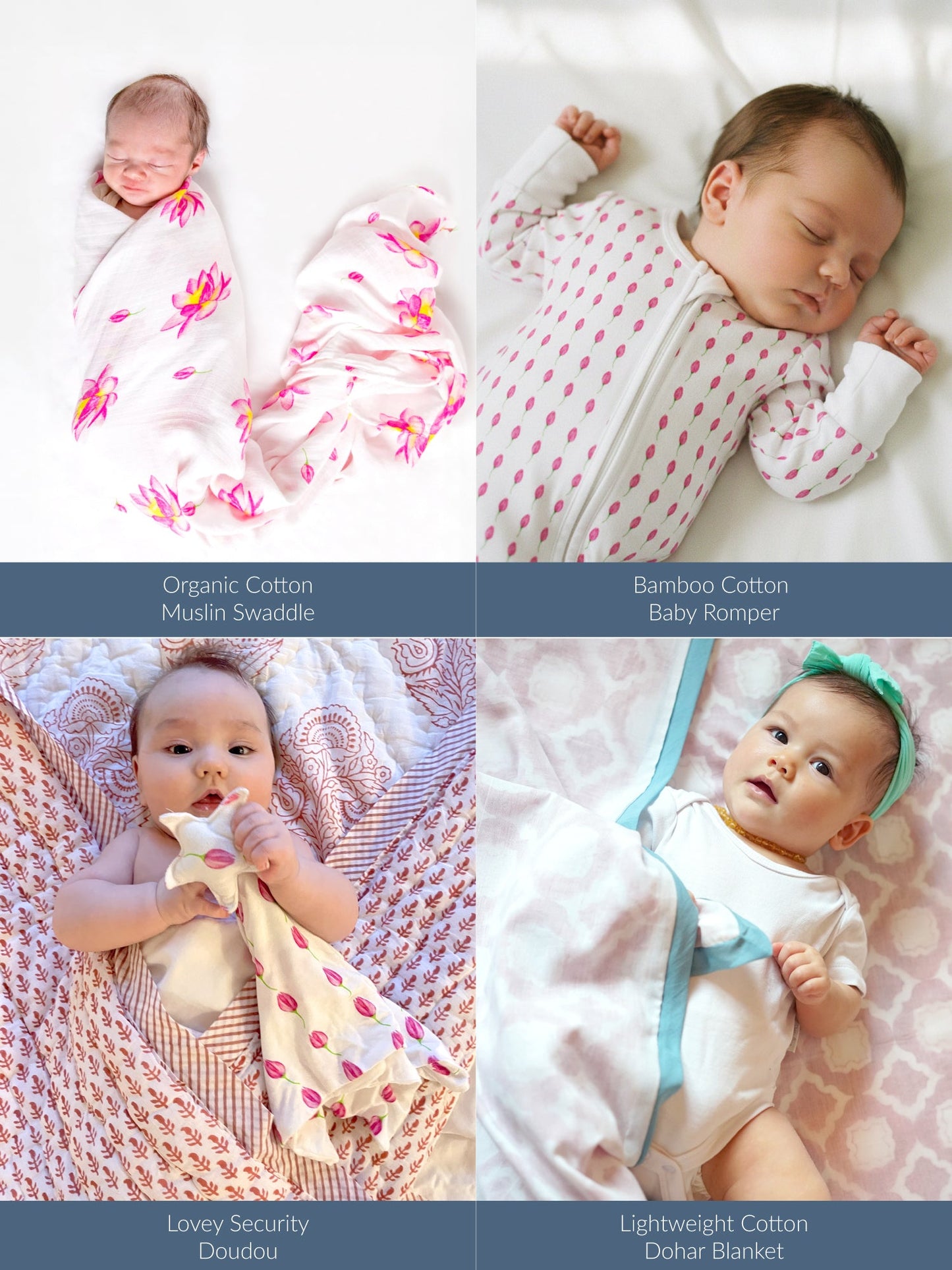 Malabar Baby Pink Peony Snuggle & Sleep Gift Set