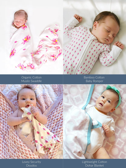 Malabar Baby Pink Peony Snuggle & Sleep Gift Set