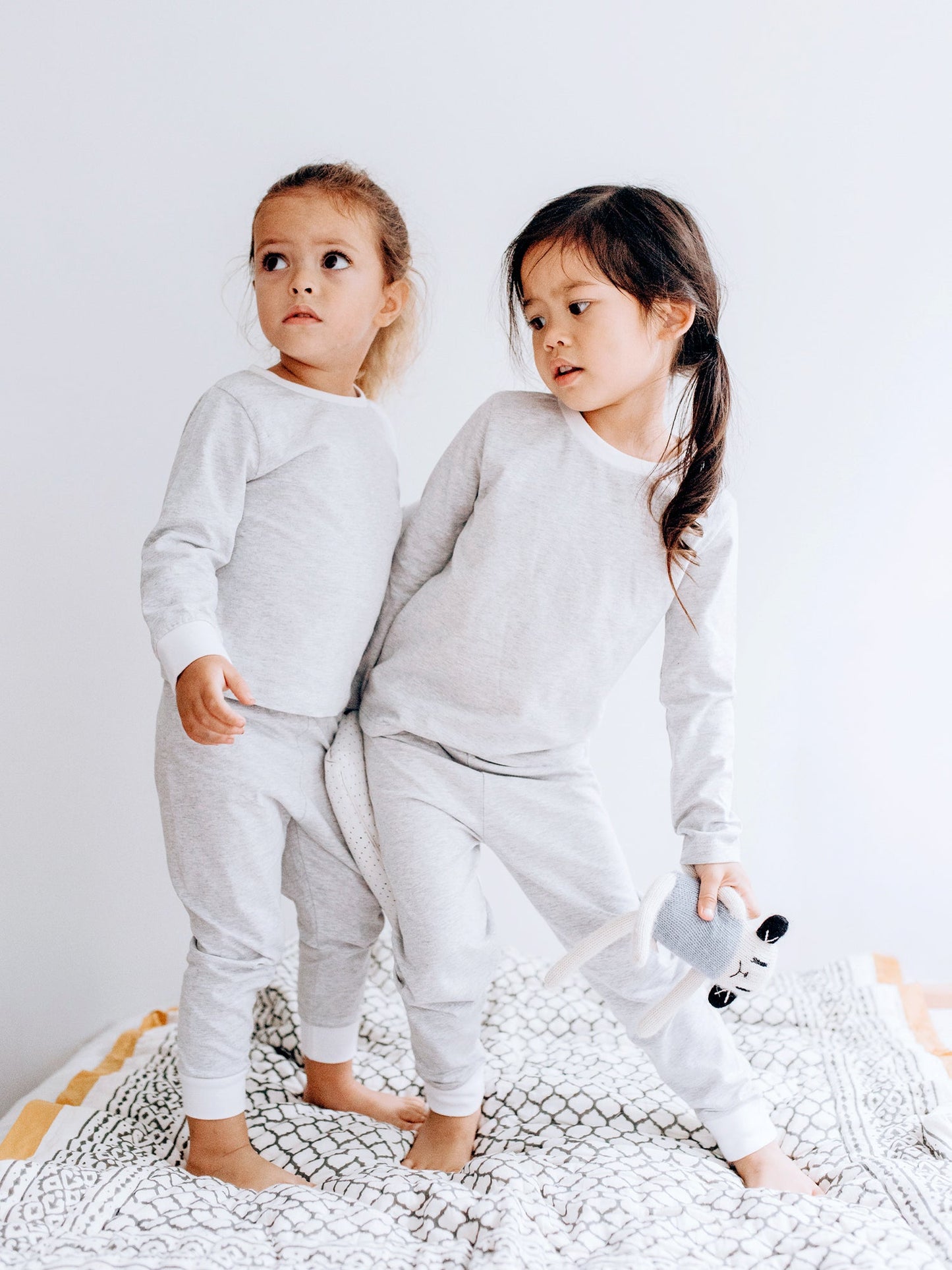 Malabar Baby Toddler & Big Kid Cotton Knit PJ Set (Erawan Grey)