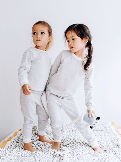 Malabar Baby Toddler & Big Kid Cotton Knit PJ Set (Erawan Grey)